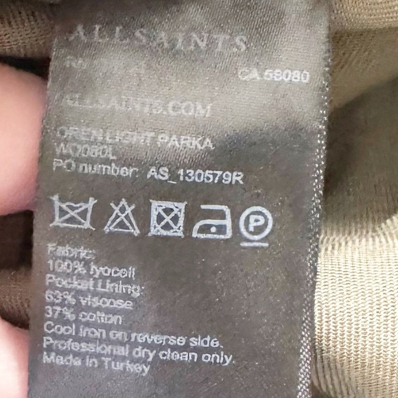 ALLSAINTS Dark Green Oren Light Parka - Picture 9 of 10